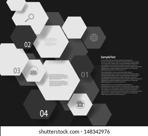 Abstract Design Hexagonal Shapes Background