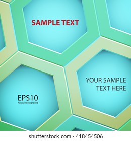 Abstract Design Hexagonal Shapes Background with place for text 