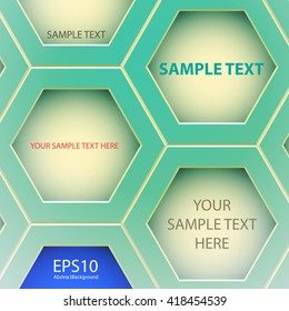 Abstract Design Hexagonal Shapes Background with place for text 