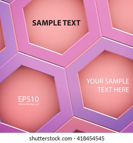 Abstract Design Hexagonal Shapes Background with place for text 