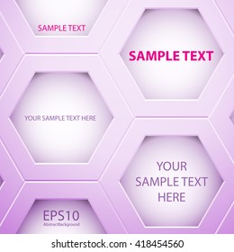 Abstract Design Hexagonal Shapes Background with place for text 