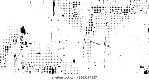 Abstract design with High-resolution white grunge texture with distressed surface details,  "Vintage halftone texture paper texture design 	