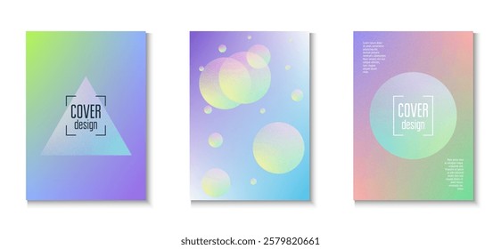 Abstract Design. Holographic Shape. Fluorescent Sphere Illustration. Purple Texture Minimal Set. Memphis Poster. Hologram Banner. Grain Triangle Background. Pink Abstract Design