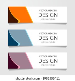 Pancarta horizontal de diseño abstracto, banner web, banner corporativo. ilustración vectorial