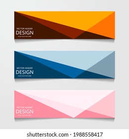 Abstract design horizontal banner, web banner, corporate banner. vector illustration