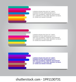 Abstract Design Horizontal Banner, Web Banner, Corporate Banner. Vector Illustration. Isolated Design