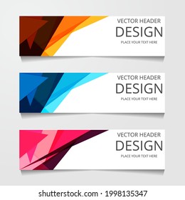 Pancarta web horizontal de diseño abstracto, para promoción de negocios, ilustración vectorial