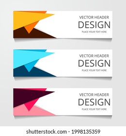 Abstract Design Horizontal Web banner, For Business Promotion, Vector Illustration