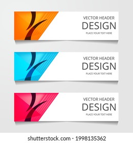 Abstract Design Horizontal Web banner, For Business Promotion, Vector Illustration
