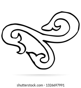 Abstract design icon. Sketch icon isolated on background. Hand drawn sketch. - Vector