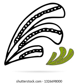 Abstract design icon. Sketch icon isolated on background. Hand drawn sketch. - Vector