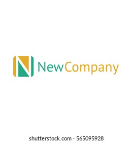 Abstract design icon with text and emblem. Vector illustration.