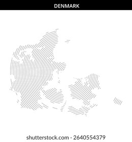 Abstract design illustrating Denmark's unique coastal features.