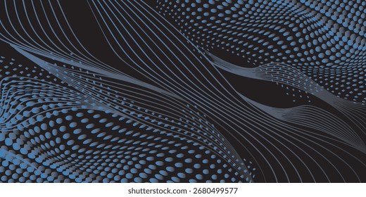 Diseño Abstractas con líneas entrelazadas y puntos
