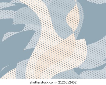 Diseño abstracto con formas onduladas irregulares. Ilustración vectorial para fondo de pantalla, tarjetas, banners.