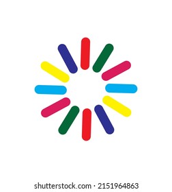 Abstract design isolated on white background ,art icon with colors,different colors for company logo and application icon.vector illustration.