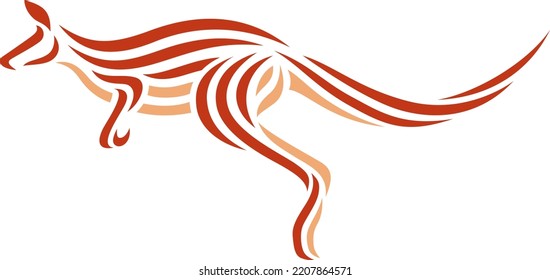 Abstract Design of Kangaroo Jumping 