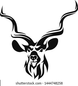 Abstract Design of Kudu Antelope with Smile