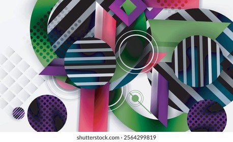 Abstract design with layered geometric shapes
