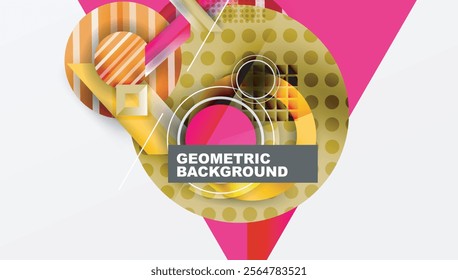 Abstract design with layered geometric shapes