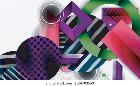 Abstract design with layered geometric shapes
