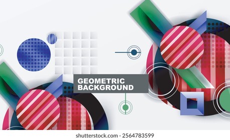 Abstract design with layered geometric shapes