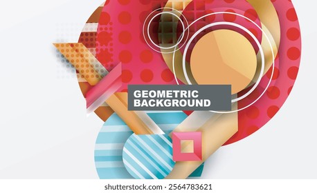 Abstract design with layered geometric shapes