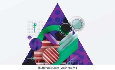 Abstract design with layered geometric shapes