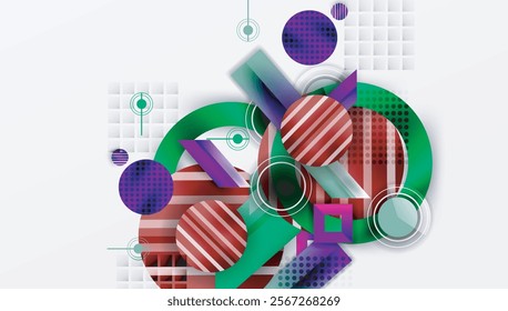 Abstract design with layered geometric shapes