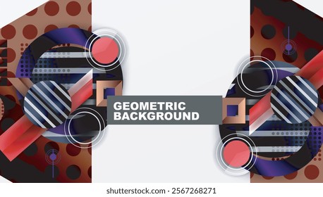 Abstract design with layered geometric shapes