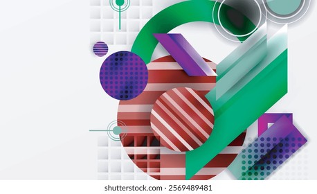Abstract design with layered geometric shapes