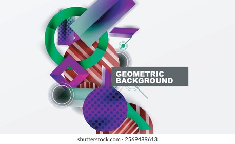 Abstract design with layered geometric shapes