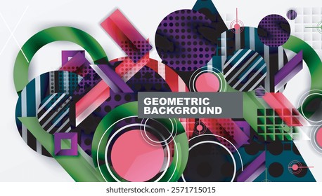 Abstract design with layered geometric shapes