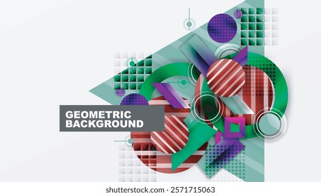 Abstract design with layered geometric shapes