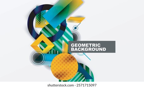 Abstract design with layered geometric shapes