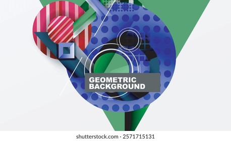 Abstract design with layered geometric shapes