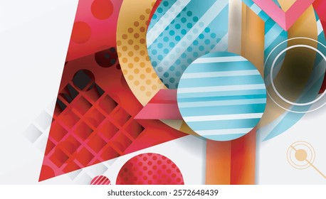 Abstract design with layered geometric shapes