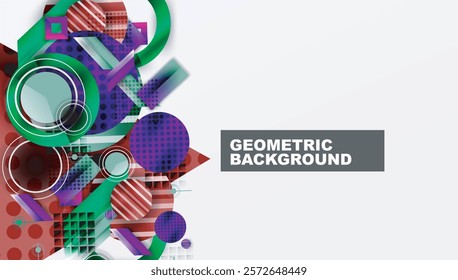 Abstract design with layered geometric shapes