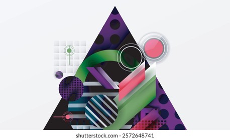 Abstract design with layered geometric shapes