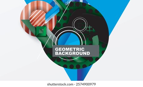 Abstract design with layered geometric shapes