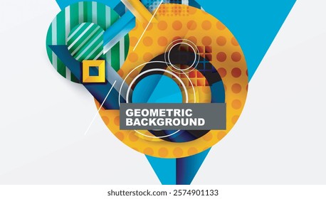 Abstract design with layered geometric shapes