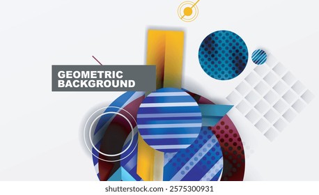 Abstract design with layered geometric shapes