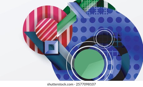 Abstract design with layered geometric shapes