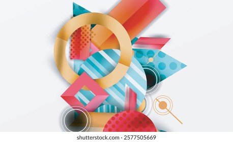 Abstract design with layered geometric shapes