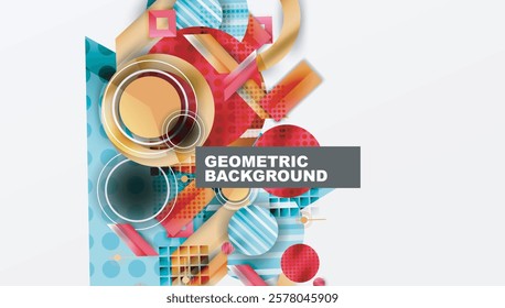 Abstract design with layered geometric shapes