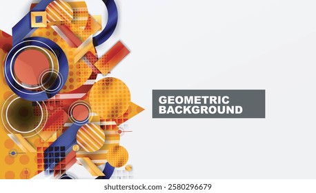Abstract design with layered geometric shapes