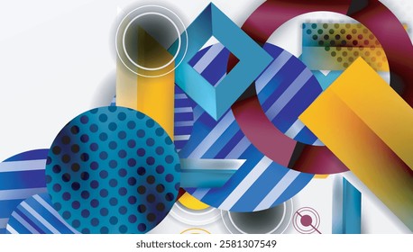 Abstract design with layered geometric shapes