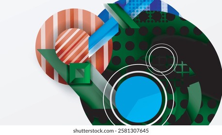 Abstract design with layered geometric shapes