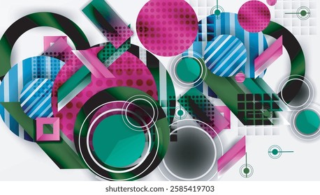 Abstract design with layered geometric shapes