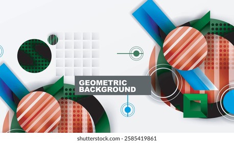 Abstract design with layered geometric shapes